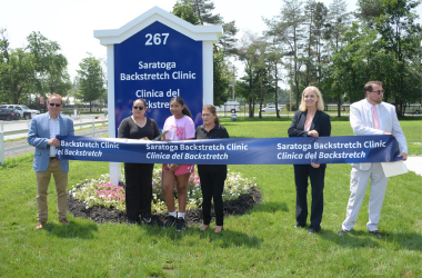 Saratoga Hospital, B.E.S.T., NYRA Gather for Dedication and Ribbon Cutting of the Saratoga Backstretch Clinic
